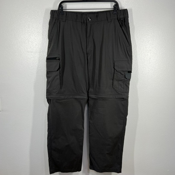 BC Clothing Convertible Cargo Pants Hiking Travel Zip Off XLx30 Utility Workwear - Picture 1 of 8